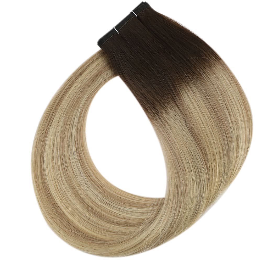 virgin-hair-weft-flat-silk-hair-balayage-color