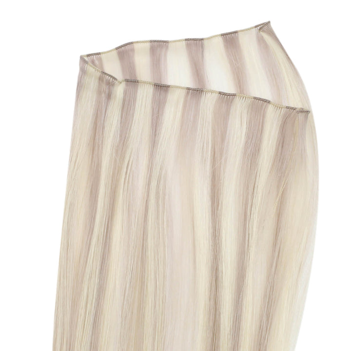 vivien Virgin+ Hand-tied extensions brown with blonde sew in hair