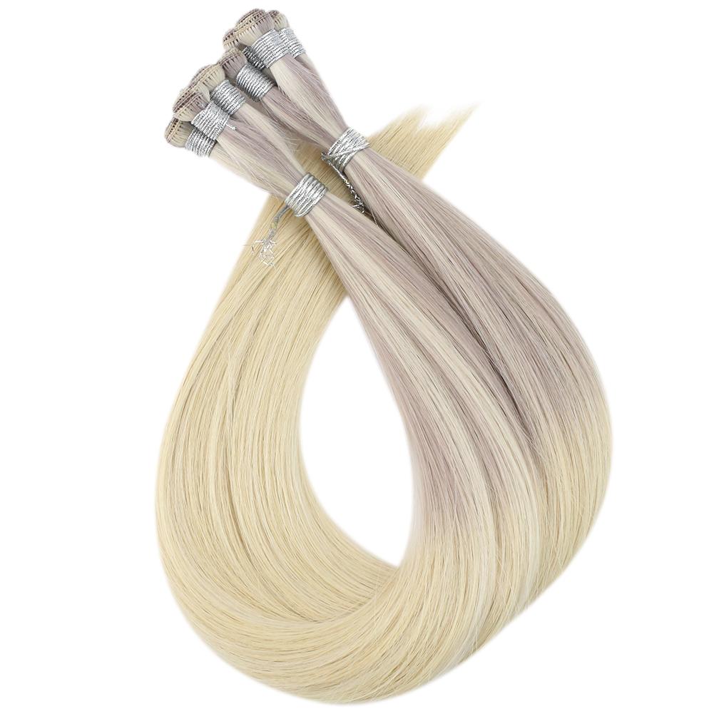 high quality hair weft Human Hair Bundles Hand Tied Weft Extensions