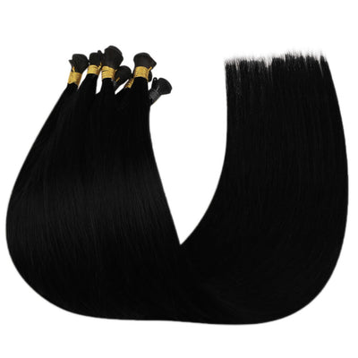 Virgin+ Hand-tied weft extensions shine and soft