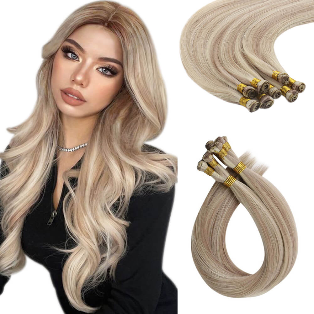 Virgin+ Hand-tied extensions 100& real human hair