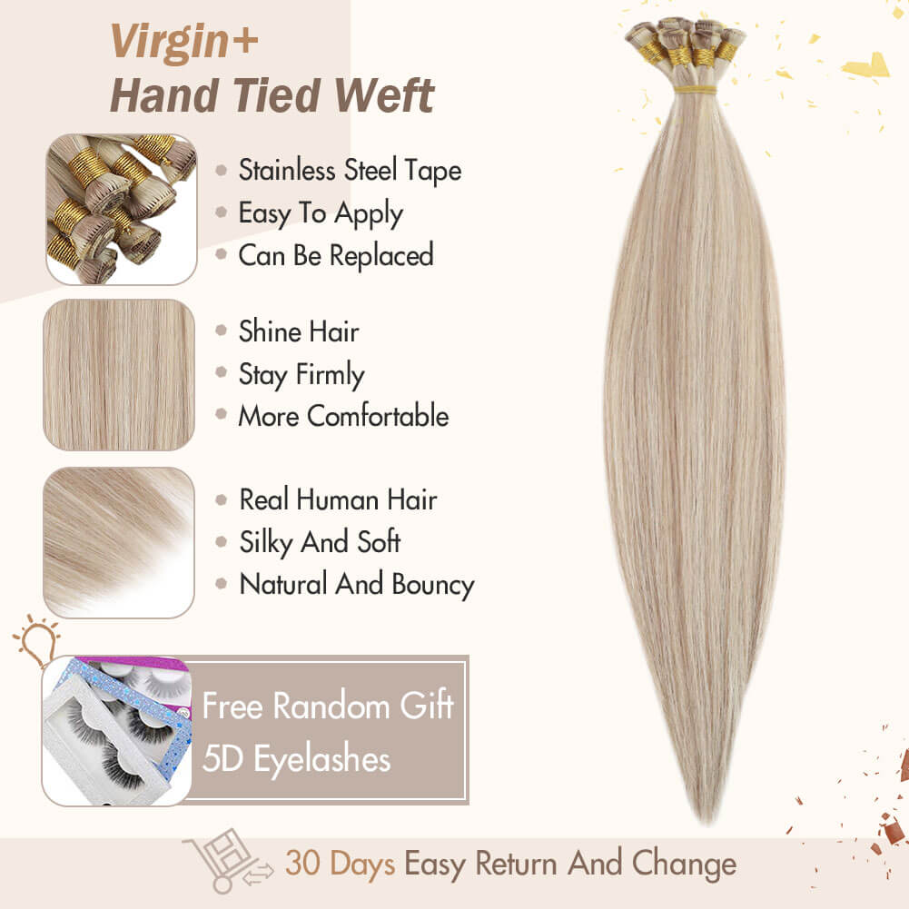 Virgin+ Hand-tied extensions 100&amp; human hair