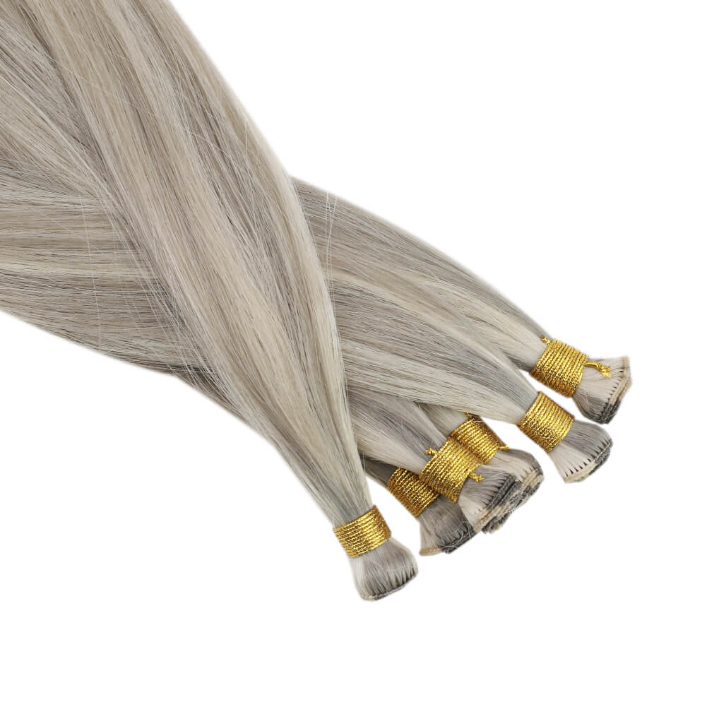 High quality real hair hot selling hand tied weft