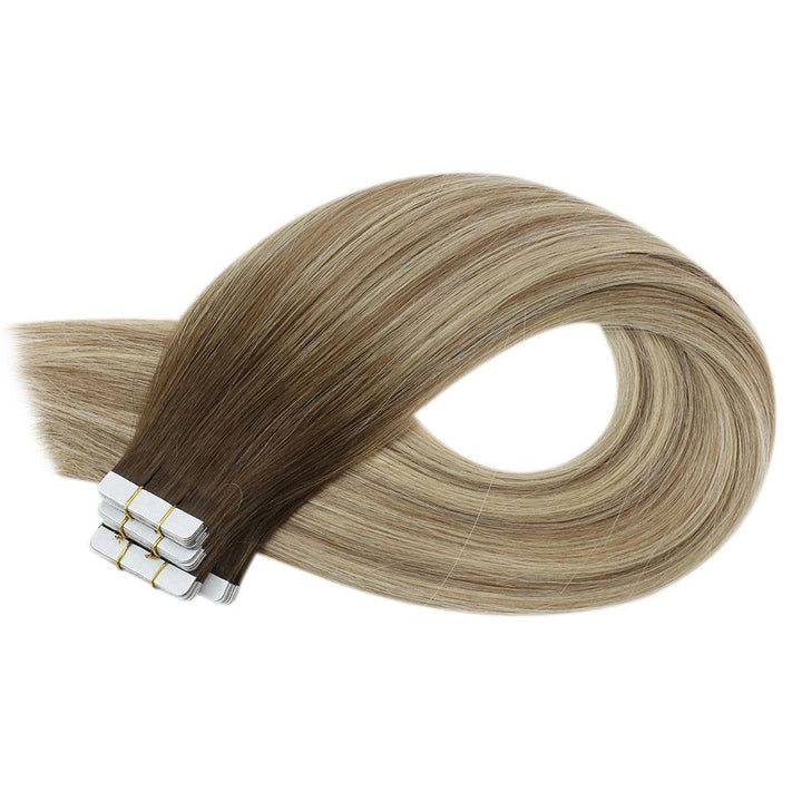balayage invisible tape in hair