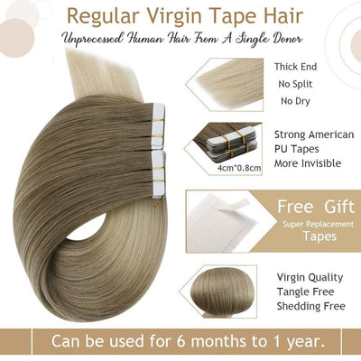 invisible hair extenisons tape in hair