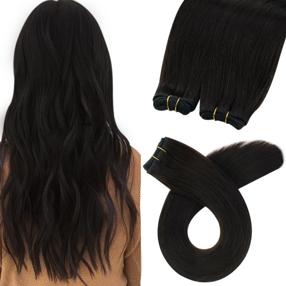 vivien natural black hair weft